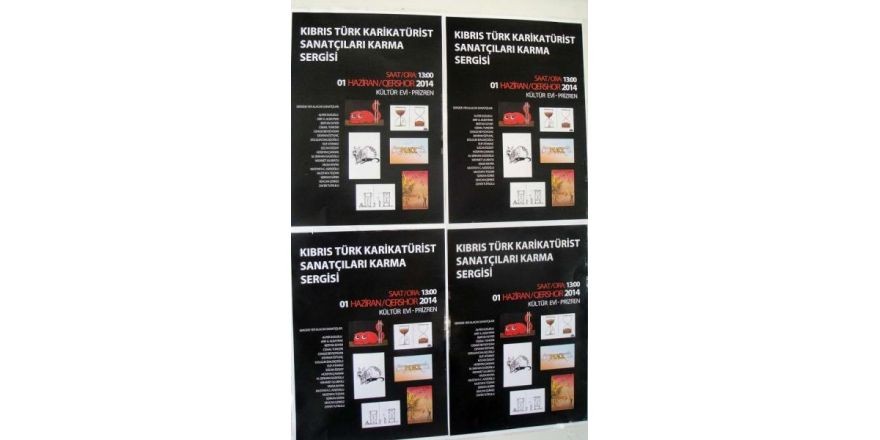 Kıbrıslı Türk çizerlerin eserleri Kosovada