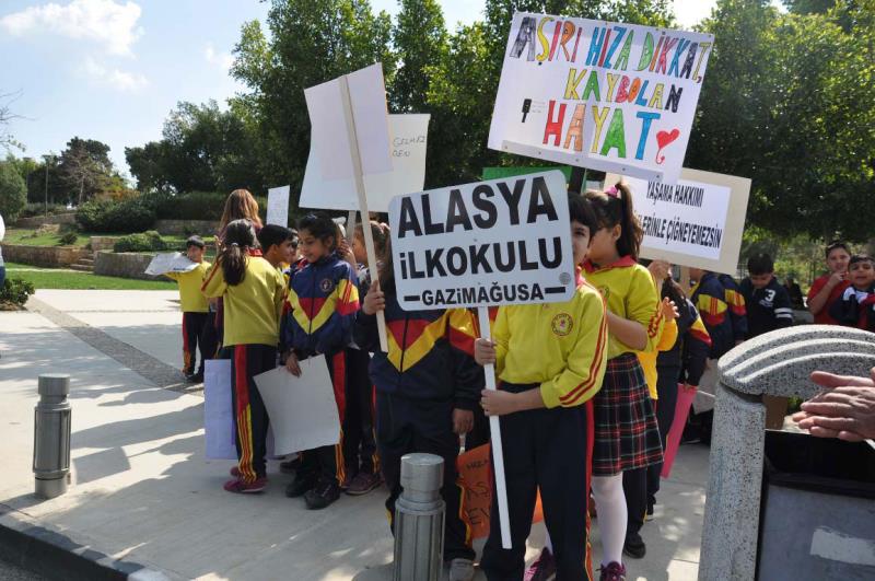 Trafikte farkındalık yürüyüşü