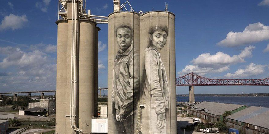 Binaları tuval yapan sanatçı