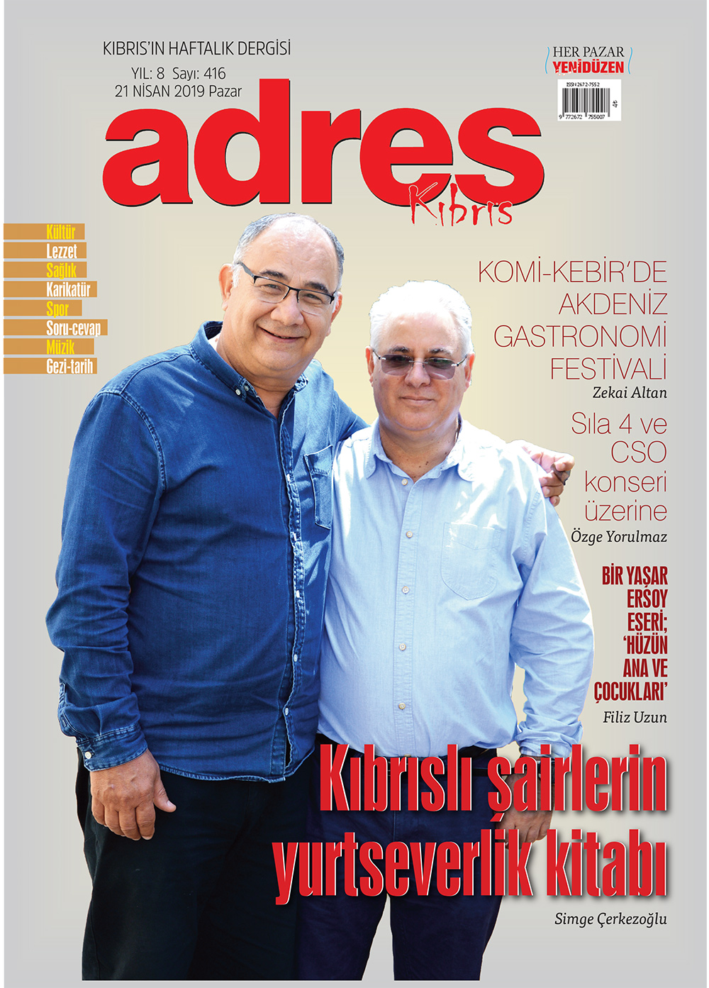 Adres Kıbrıs 417 Sayısı ISSN 2672-7560