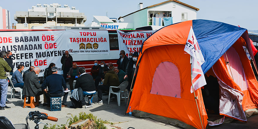 Toplu taşımacıların eylemi 9. gününde