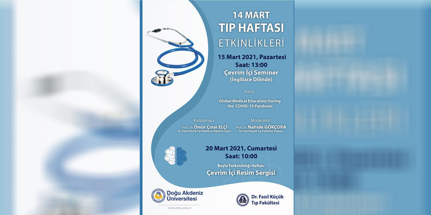 DAÜ Dr. Fazıl Küçük Tıp Fakültesi, 14 Mart Tıp Bayramı’nı çevrim içi etkinliklerle kutlayacak