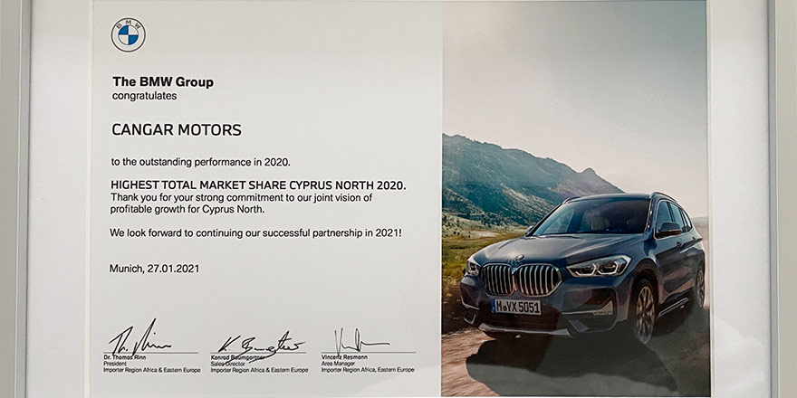 BMW’den Çangar Motors’a onurlandıran ödül