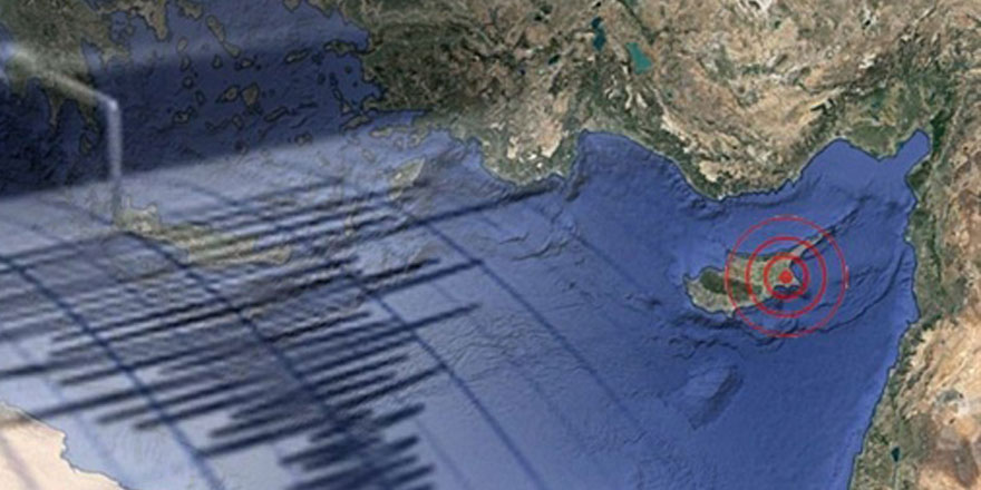 Larnaka açıklarında 3,6 büyüklüğünde deprem