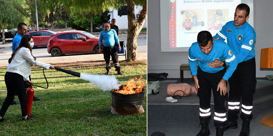 DAÜ Turizm Fakültesi’nde ilk yardım, acil durumlara müdahale ve yangınla mücadele eğitimi verildi