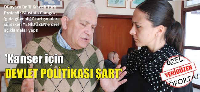 Kanser için DEVLET POLİTİKASI ŞART