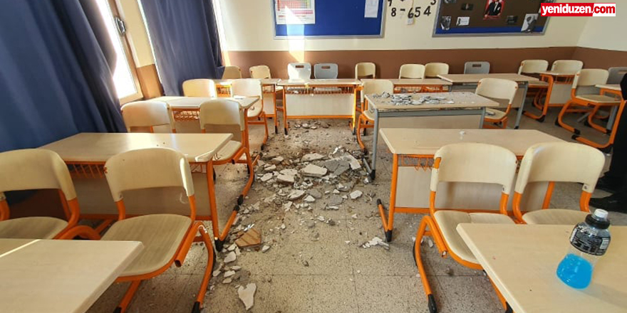Namık Kemal Lisesi’nde tavan çöktü,  1 öğrenci hastaneye götürüldü