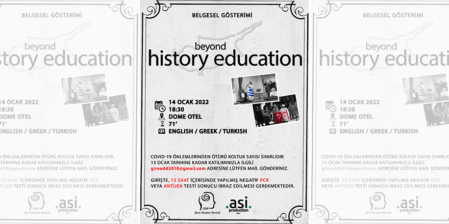 “Tarih Eğitiminin Ötesinde” belgeseli gösterilecek