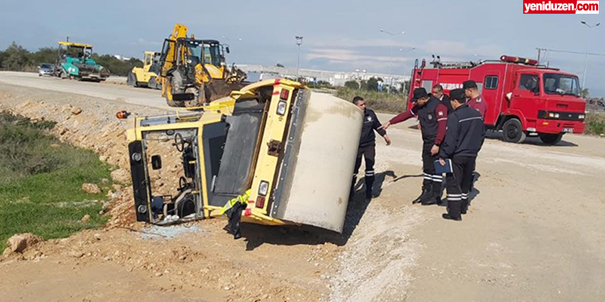 İş aracı devrildi