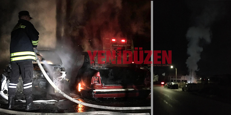 Sanayi bölgesinden alevler yükseldi