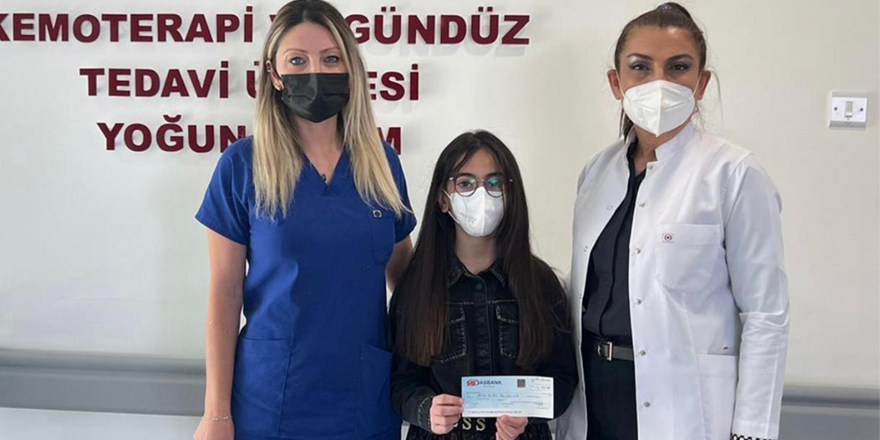 11 yaşındaki Lavin Kırok’tan Onkoloji Merkezi’ne anlamlı bağış