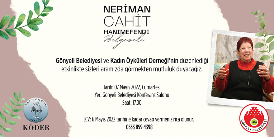 Neriman Cahit Hanımefendi Belgeseli, Gönyeli’de gösteriliyor