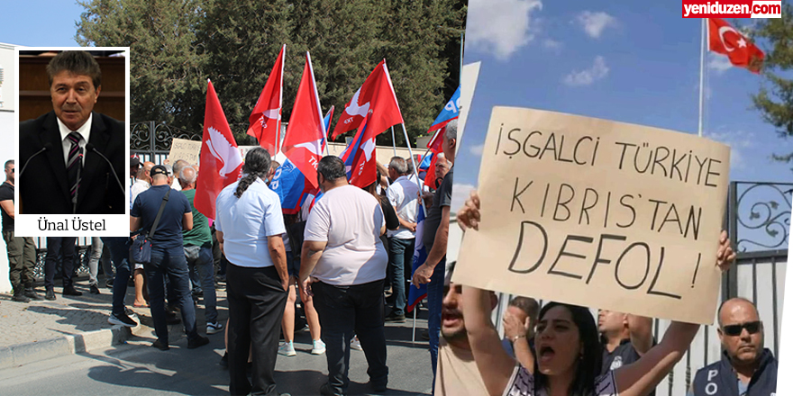 Başbakan Üstel'den "işgalci Türkiye" pankartına soruşturma