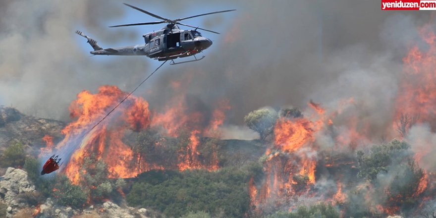 Mersinlik'te yangın: Güneyden 2 uçak da müdahale ediyor