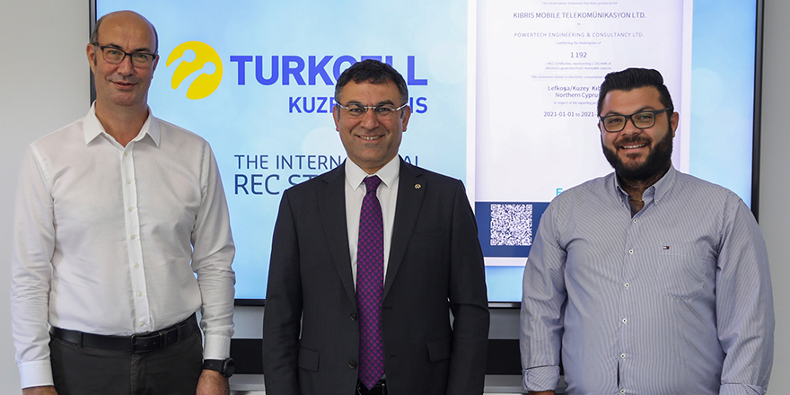 Kuzey Kıbrıs Turkcell, Yenilenebilir Enerji Sertifikası I-REC ile yeşil enerji kullandığını uluslararası ortama taşıdı