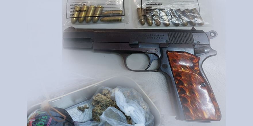 Zincir operasyonu: Uyuşturucular, tabanca, şarjör, canlı mermiler… M.Ş tutuklu