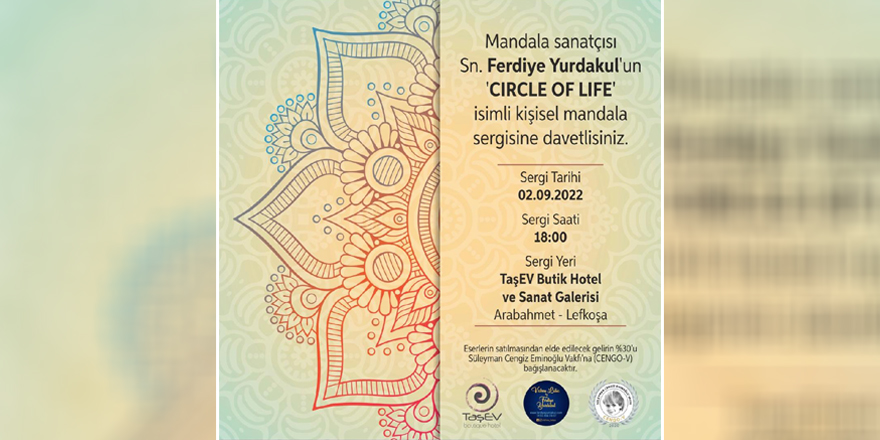 Ferdiye Yurdakul’un “Mandala sergisi” 2 Eylül Cuma günü açılacak