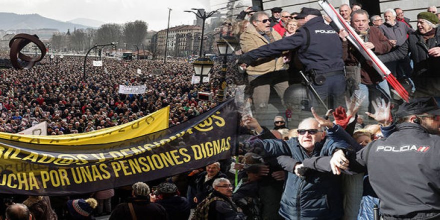 İspanya'da emekliler "hayat pahalılığına" karşı yürüdü