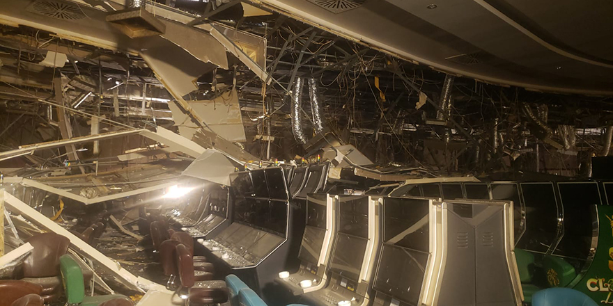 Girne’de casinonun tavanı çöktü, 2'si ağır 5 kişi yaralandı