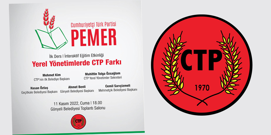 CTP-PEMER, ilk eğitimini “Yerel Yönetimlerde CTP Farkı” adlı dersle düzenliyor