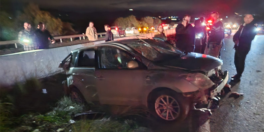 Lefkoşa- Güzelyurt  yolunda  kaza: 4 kişi yaralandı