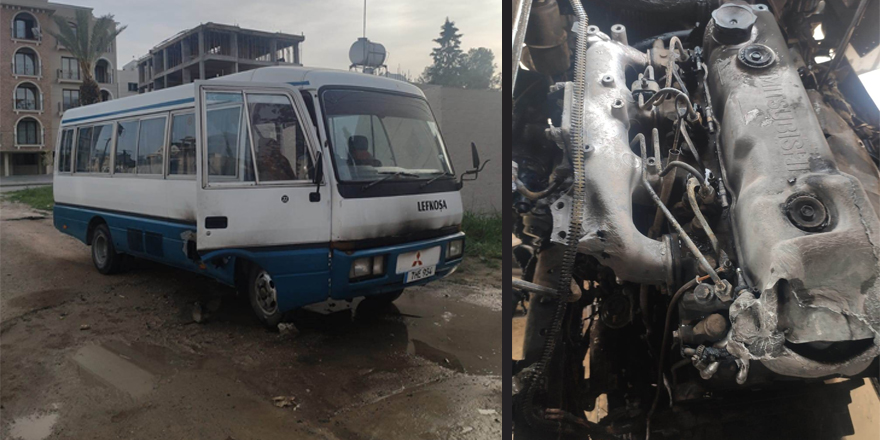 Lefkoşa’da araç yangını