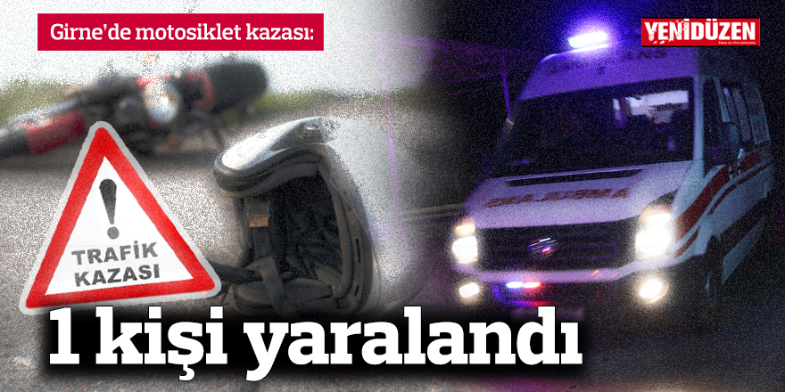 Girne’de motosiklet kazası.. 1 yaralı