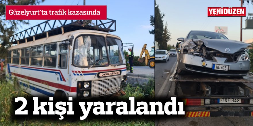 Güzelyurt'ta trafik kazasında 2 kişi yaralandı