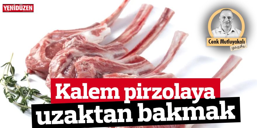 Tek bir kuzu kalem pirzolaya uzaktan bakmak!