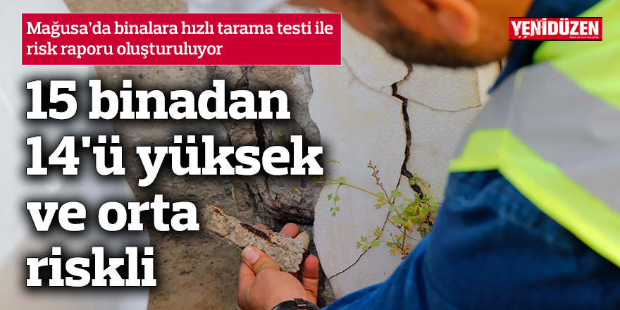 15 binadan 14'ü yüksek ve orta riskli