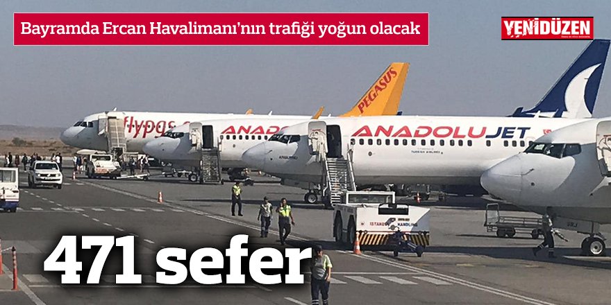 Bayramda Ercan Havalimanı’nın trafiği yoğun olacak