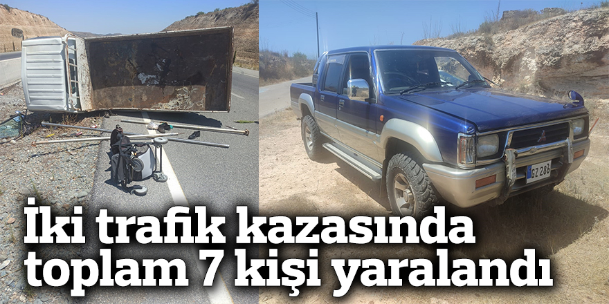 İki kaza, 7 yaralı