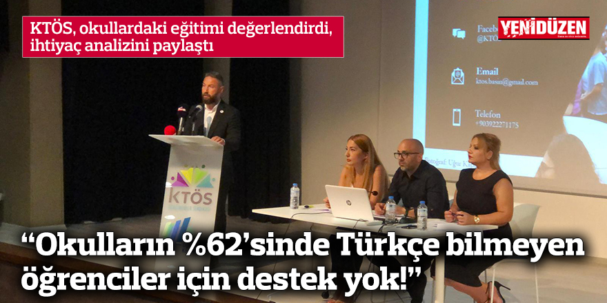 “Okulların %62’sinde Türkçe bilmeyen öğrenciler için destek yok!”