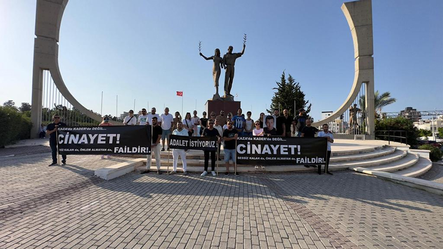 Trafik kazasında hayatını kaybeden Mustafa Nergiz için Girne’de eylem yapıldı