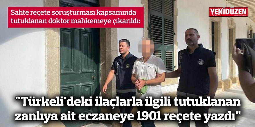 "Türkeli'deki ilaçlarla ilgili tutuklanan zanlıya ait eczaneye 1901 reçete yazdı"