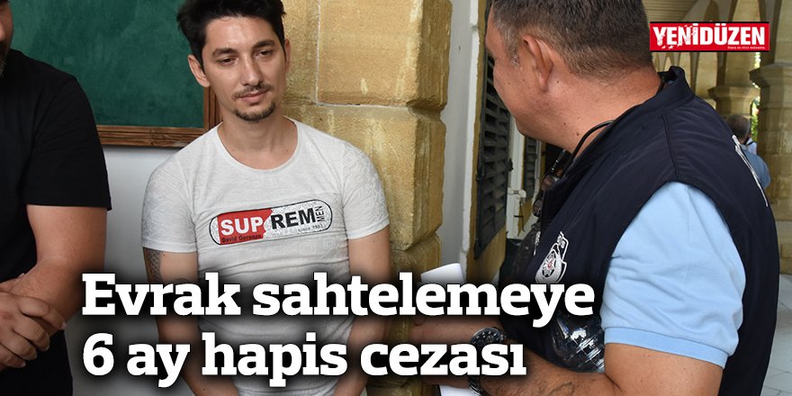 Evrak sahtelemeye 6 ay hapis cezası