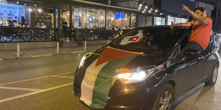 Lefkoşa'da Filistin için dev konvoy