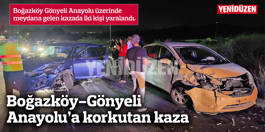 Boğazköy-Gönyeli yolunda kaza: 2 yaralı