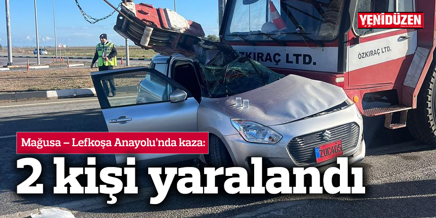 Mağusa – Lefkoşa Anayolu’nda kaza: 2 kişi yaralandı