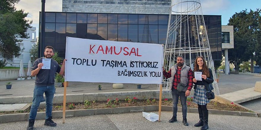 Bağımsızlık Yolu'ndan Girne'de eylem: “Kamusal Toplu Taşıma İstiyoruz”