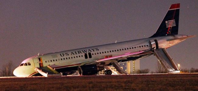 Kalkış anında ön tekerlek kırıldı