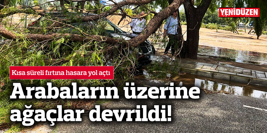 Kısa süreli fırtına hasara yol açtı