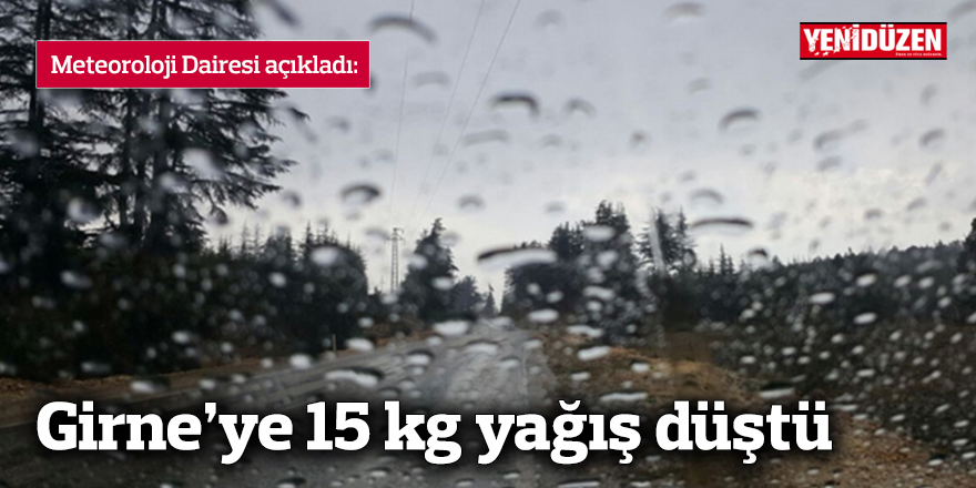 Girne’ye 15 kg yağış düştü