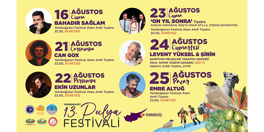 13’üncü Yeniboğaziçi Pulya Festivali & 4. Uluslararası Halk Dansları Festivali bu akşam başlıyor