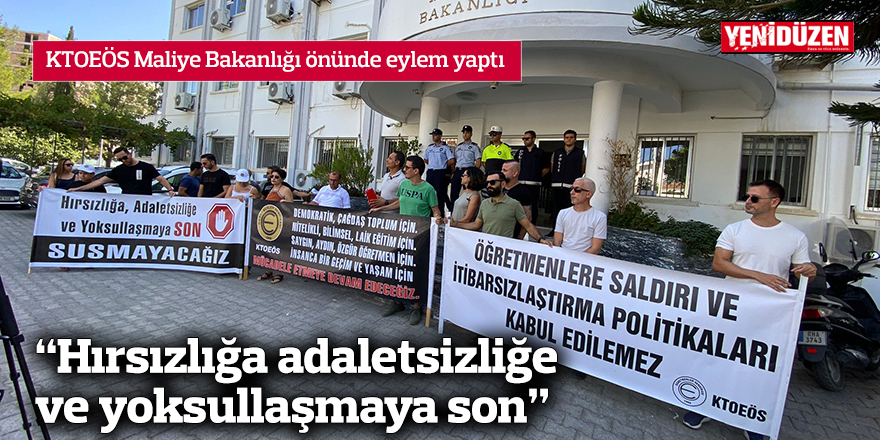 “Hırsızlığa adaletsizliğe ve yoksullaşmaya son”