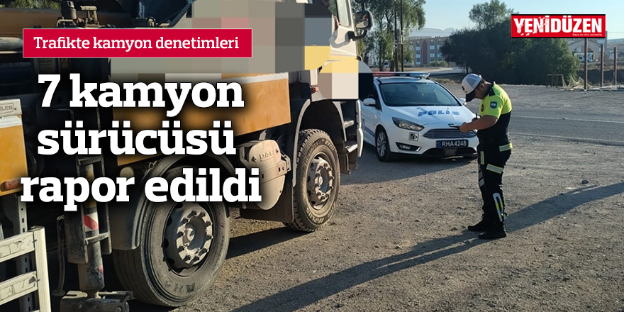 Trafikte kamyon denetimleri