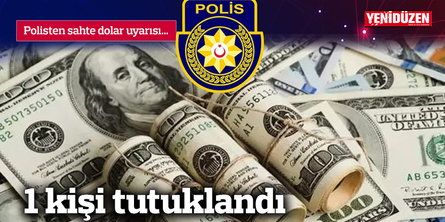 Polisten sahte dolar uyarısı: 1 kişi tutuklandı