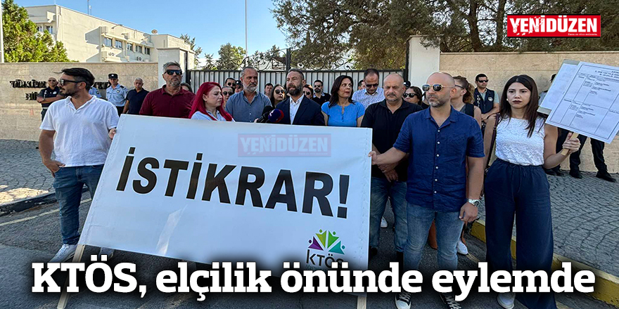 KTÖS, elçilik önünde eylemde