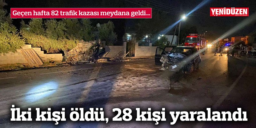 Geçen hafta 82 trafik kazası meydana geldi…