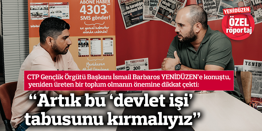 “Artık bu ‘devlet işi’ tabusunu kırmalıyız”